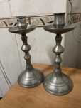 Conjunto de Castiçais em estanho