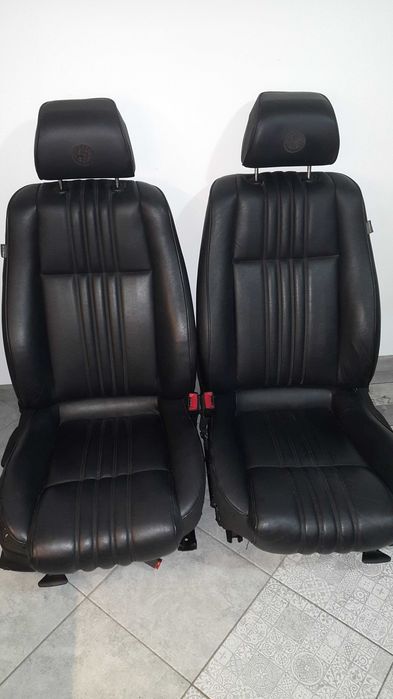 Alfa Romeo 159 Fotele komplet Przednie i tylne  skórzane grzane Czarne