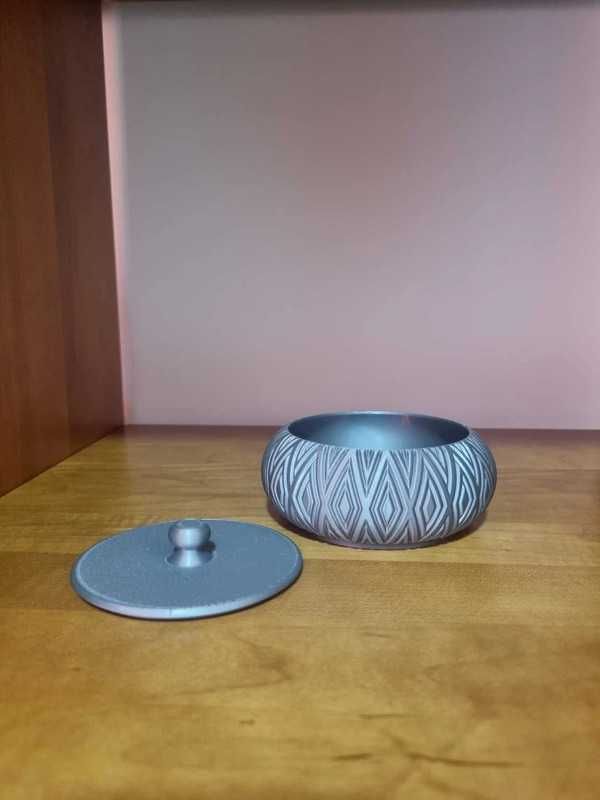 Pote Decorativo com Tampa - Losangulos