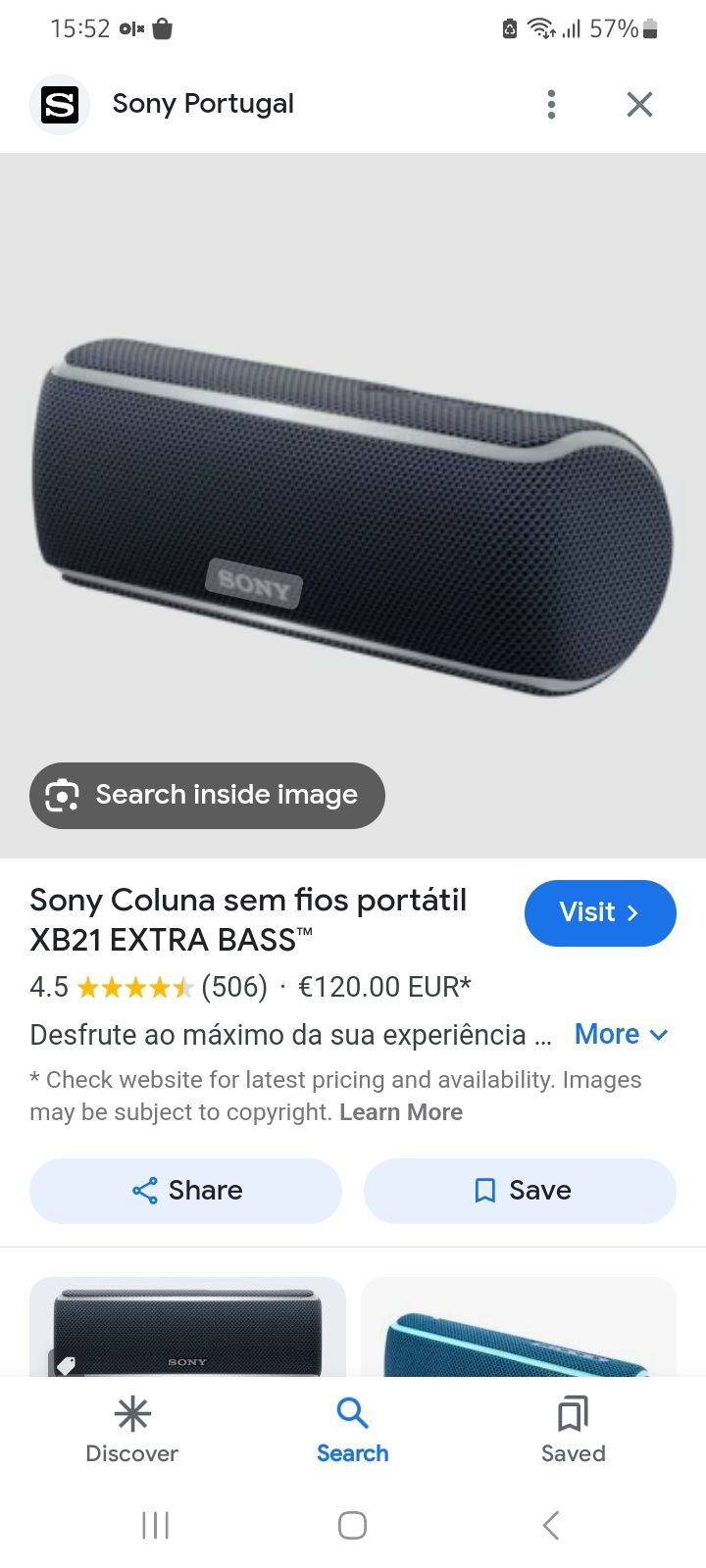 Coluna Bluetooth Sony XR-21
