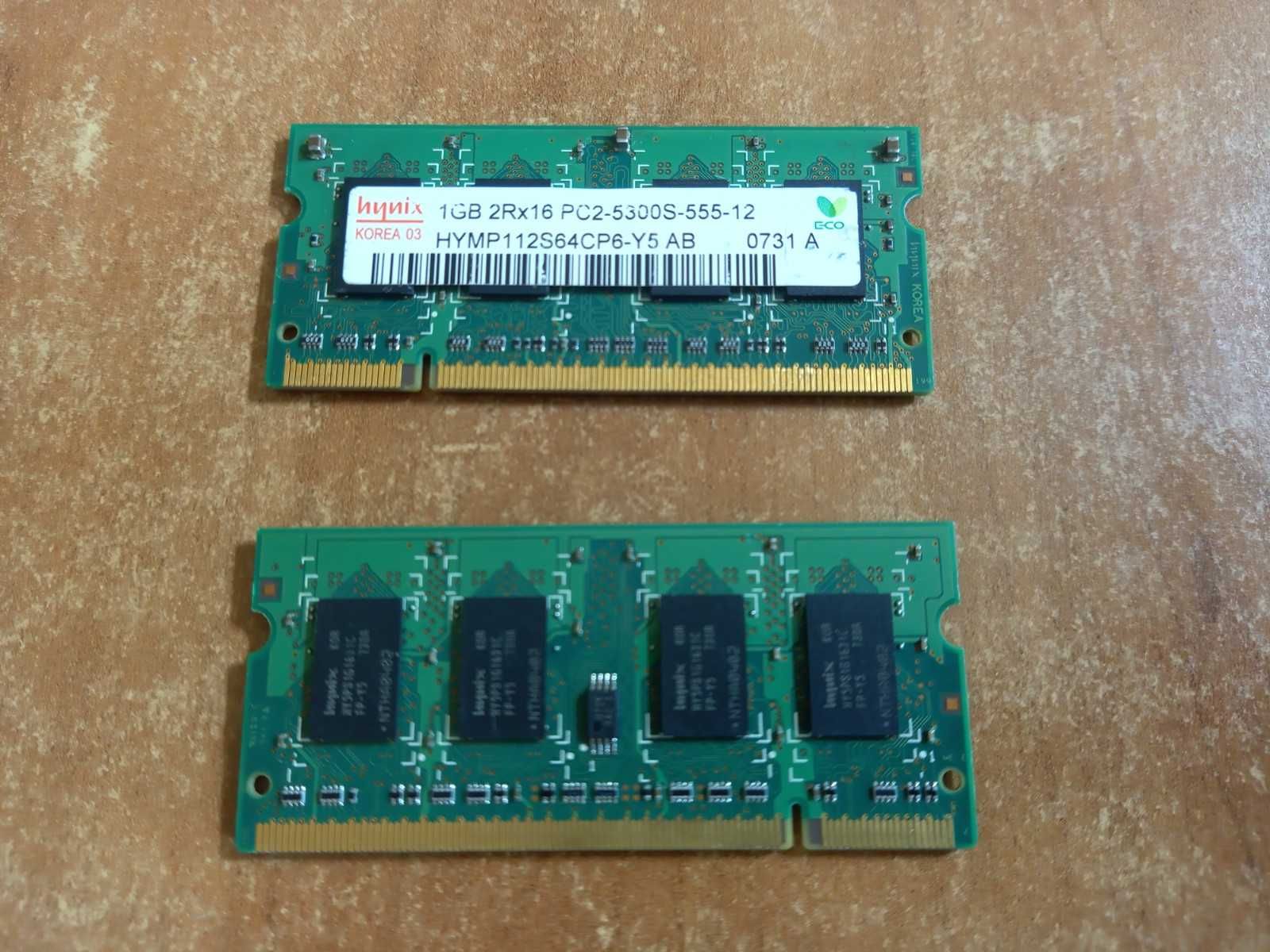 Pamięć HYNIX 1GB PC2-5300S-555-12   2 sztuki 2GB