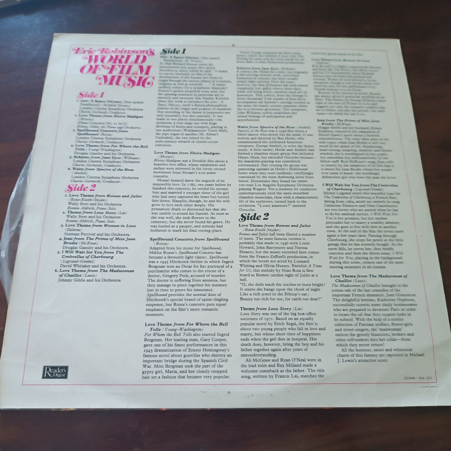 Vinil "Eric Robinson's World Of Film Music".