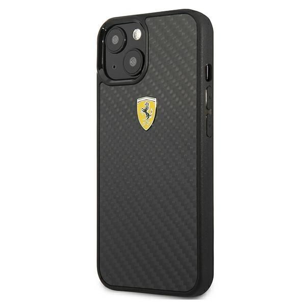 Etui Ferrari iPhone 13 Mini Real Carbon Fiber - Czarny