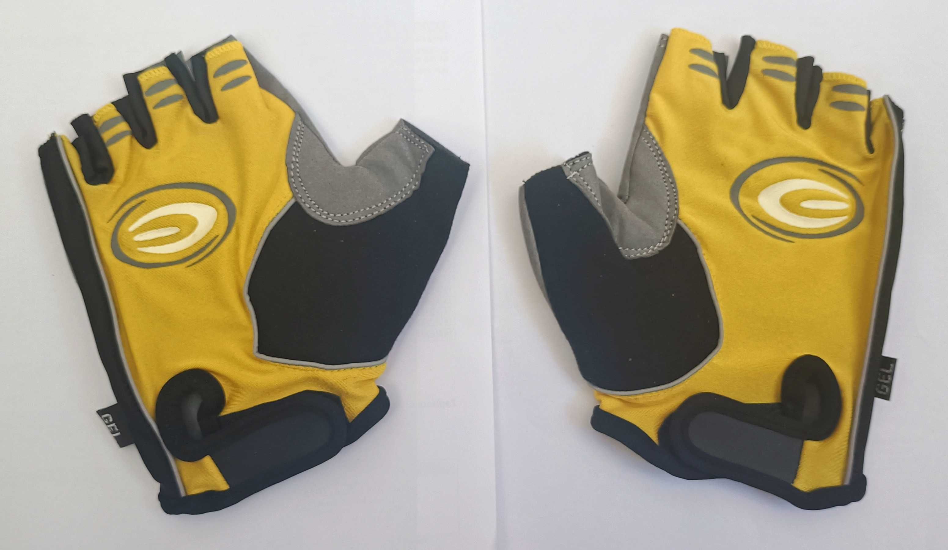 Rękawiczki rowerowe A-4990, gel "XL" żółte