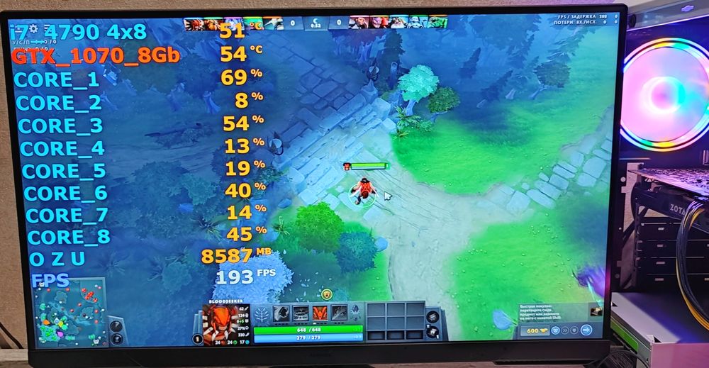 Игровой ПК i7 GTX1070 cs2 rust gtaV dota wot fortnite Компьютер