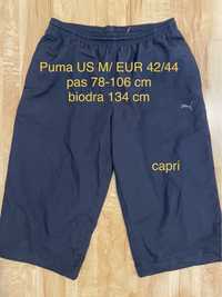 Puma M, EUR 42/ 44 czarne sportowe rybaczki capri krótkie spodenki