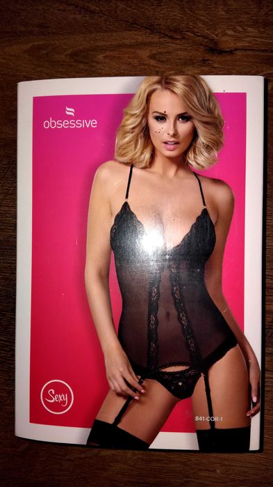 Bielizna obsessive gorset+ stringi S/M