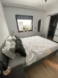Ikea łóżko kontynentalne tapicerowane Sabovik 160x200