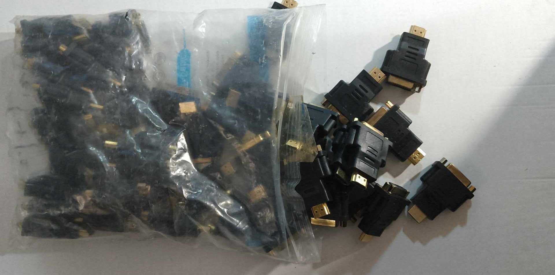 Adapter  HDMI wtyk - DVI-D gniazdo czarny zestaw 50 szt