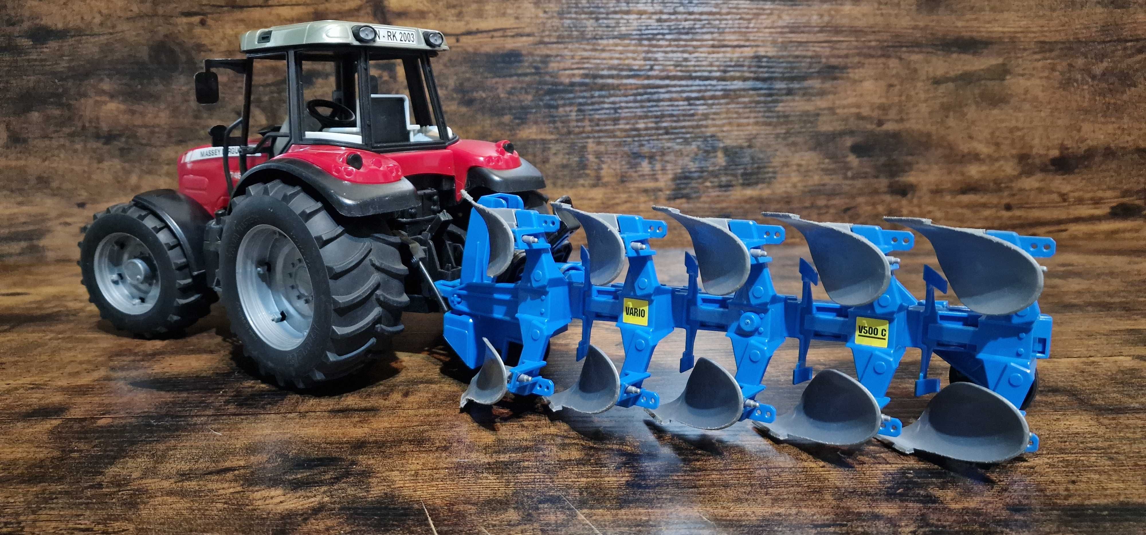 Zabawka MASSEY FERGUSON + pług Lemken