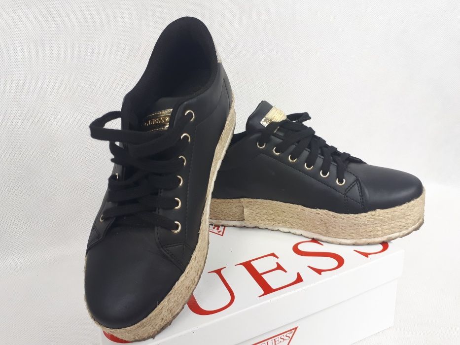 Trampki platforma koturna sznurek espadryle sneakersy GUESS 40