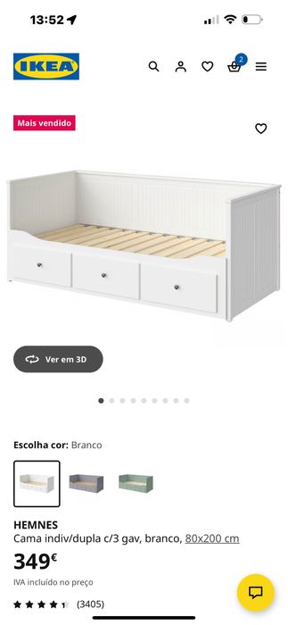Cama Ikea NOVA c/colchoes