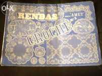 Revistas vintage de croché, ponto cruz e bordados