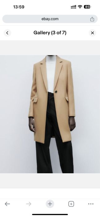 Шерстянное пальто zara