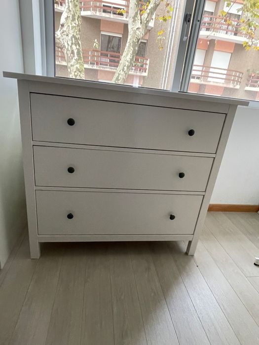 Cómoda c/3 gavetas, velatura branca, 108x96 cm