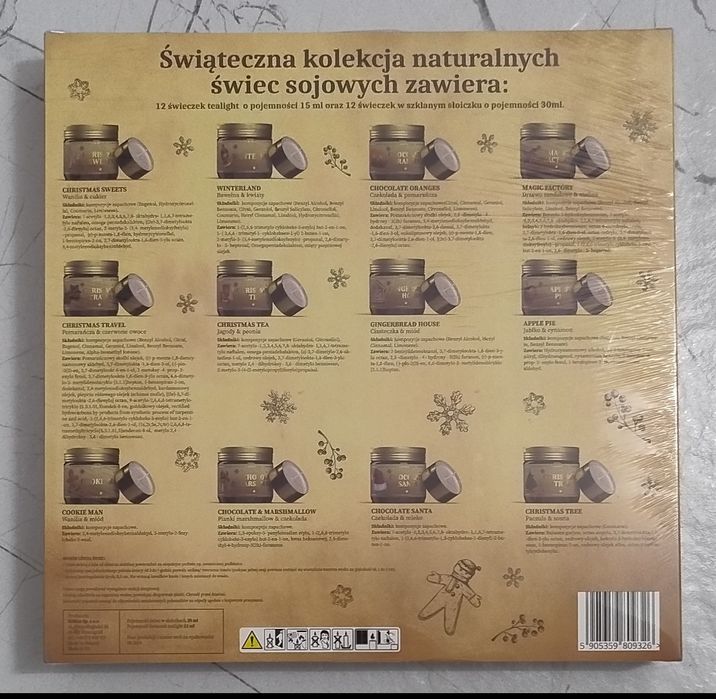 Zestaw świeca świece zapachowe sojowe Hiskin okazja cenowa Christmas s