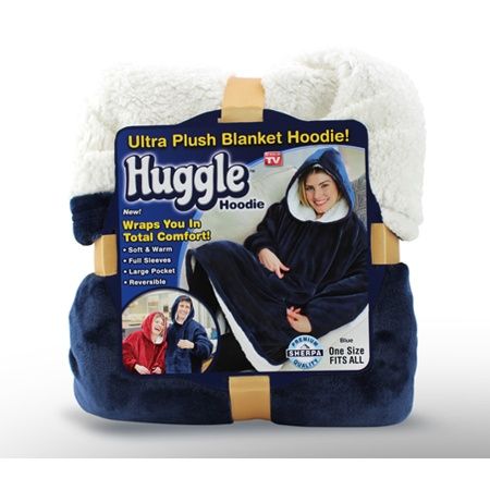 Толстовка – плед с капюшоном HUGGLE HOODIE BLANKET, плед с рукавами