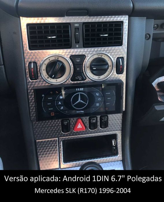 (NOVO) Rádio 1DIN / 2DIN • Mercedes SLK • R170 / R171 • Android SLK200