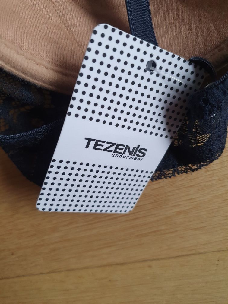 Tezenis biustonosz 70 B granatowy cielisty usztywniany