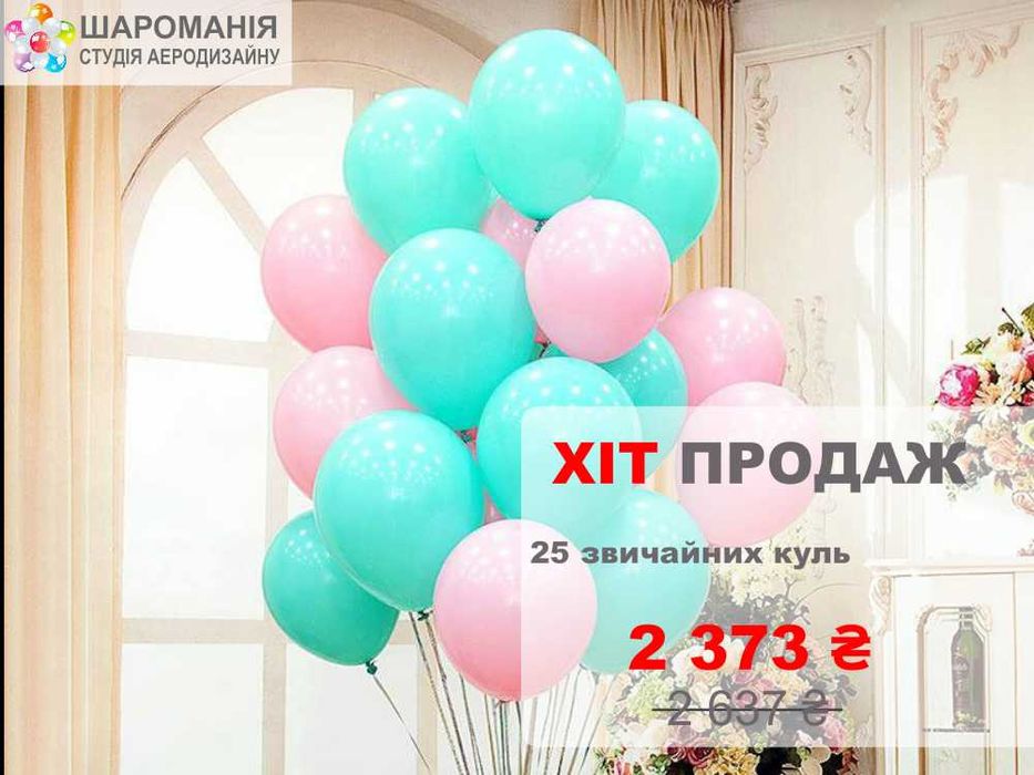 Воздушные шары, гелиевые шары. Коробки сюрприз. Доставка 24/7