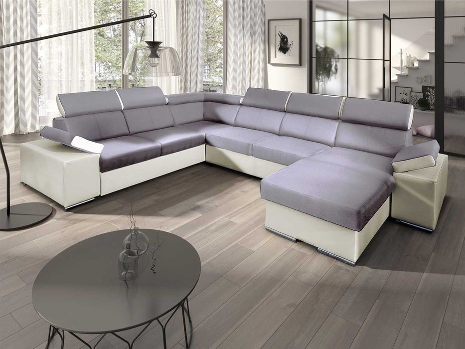 Duży elegancki narożnik  ERICA PANORAMIC do Salonu ROGÓWKA DOSTAWA
