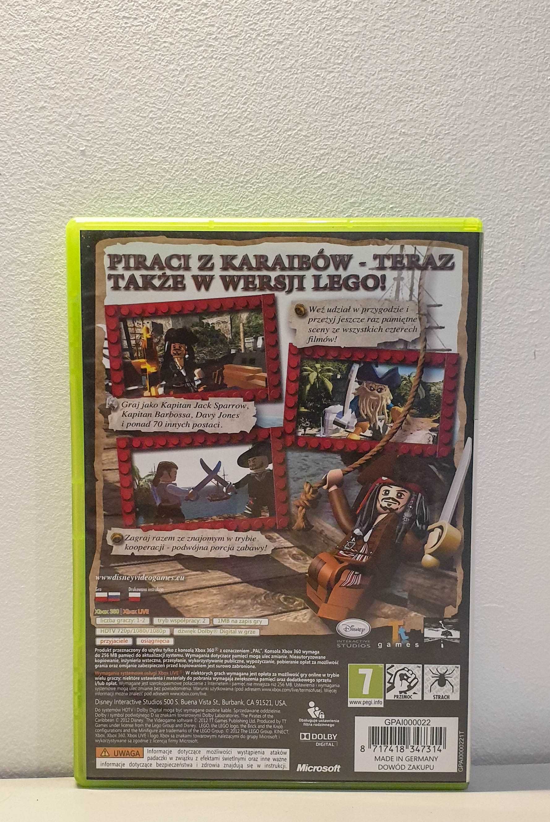 Gra Lego Piraci Z Karaibów  Xbox 360 Gra po Polsku 3xPL