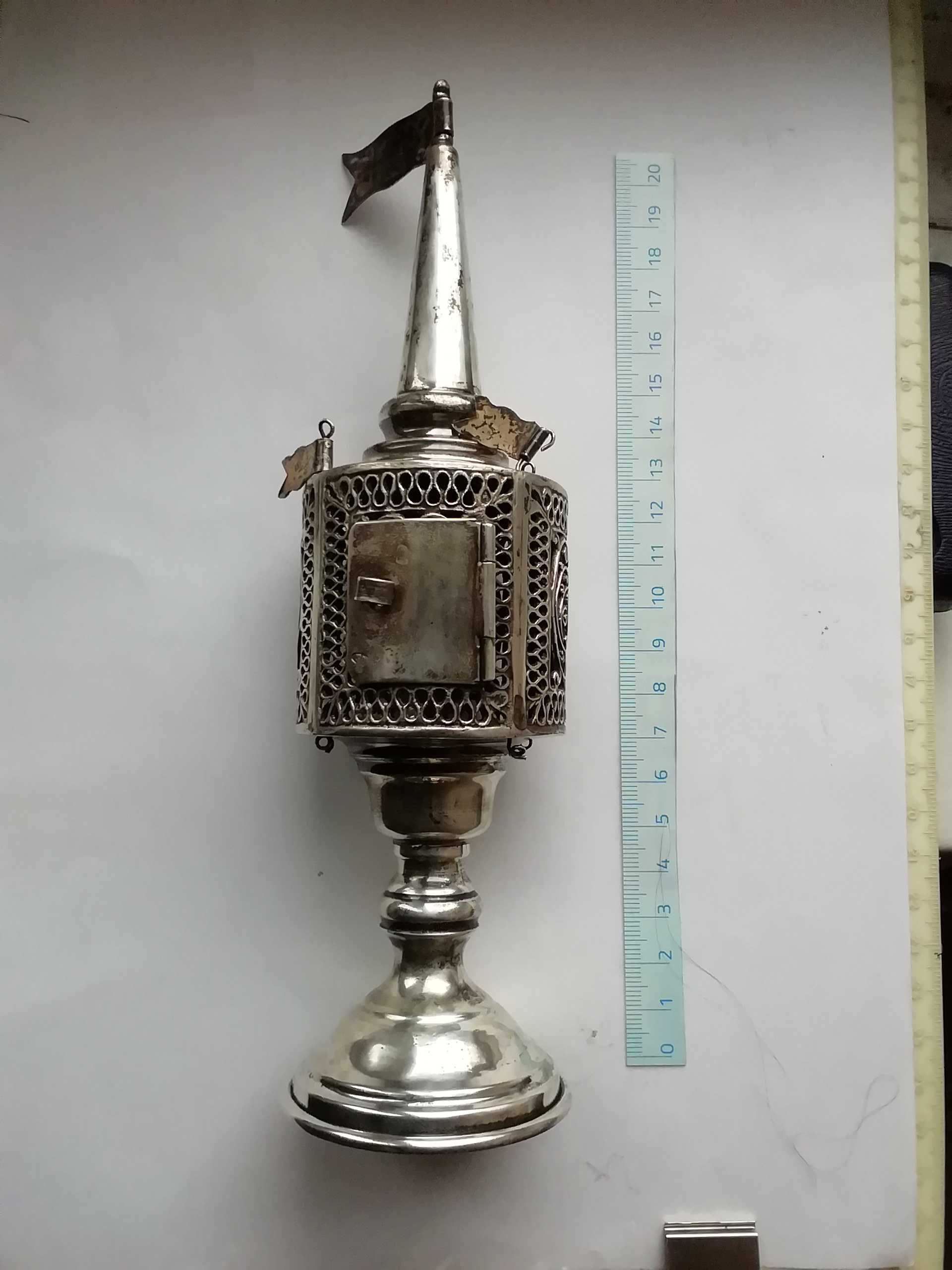 Balsaminki judaika srebro sygn. pr. 84 i nazwiskiem 20 cm. wg 130 g.