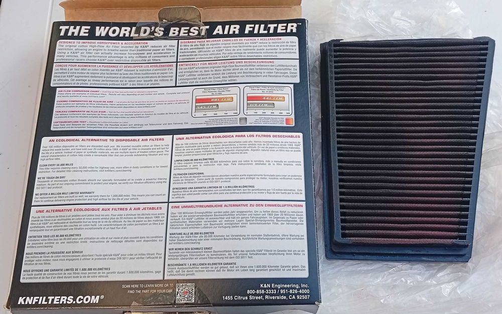 Filtro de ar K&N, para Renault, Nissan, Mercedes - cód. 33-2849