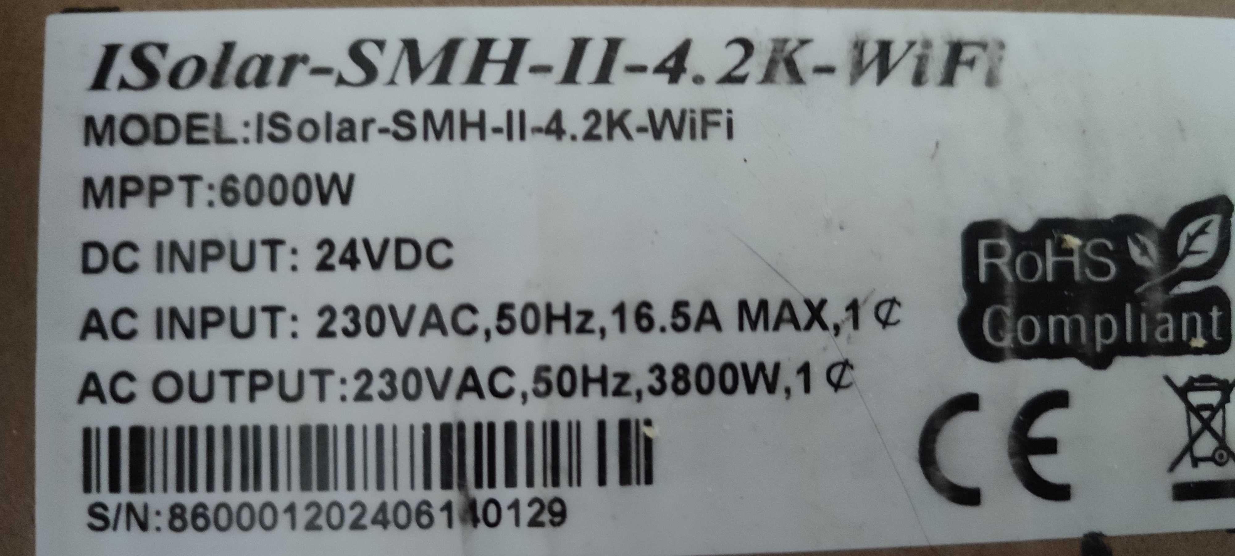 Инвертор гибридный EAsun power SMH-II-4.2кВт-WIFI 24В