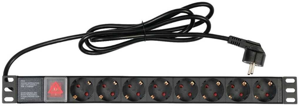 Extensão Elétrica De 1 U Para Móveis Rack 19" Fonestar FRP-8