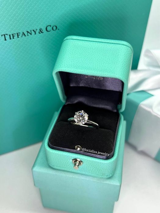Кольцо в стиле Tiffany Платина 950 Бриллиант 2.00ct