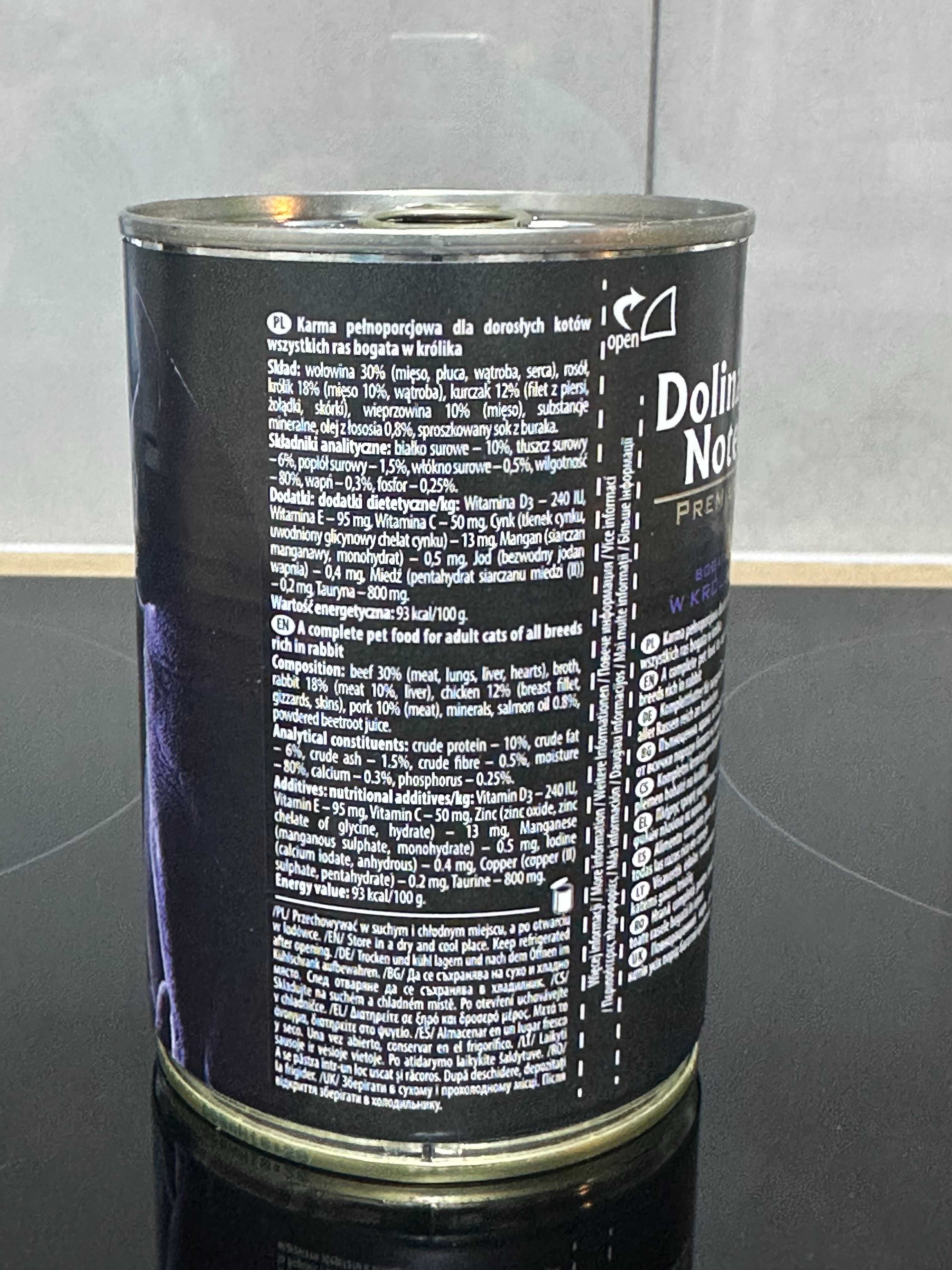 DOLINA NOTECI Premium mokra karma dla kotka 6x400g KRÓLIK