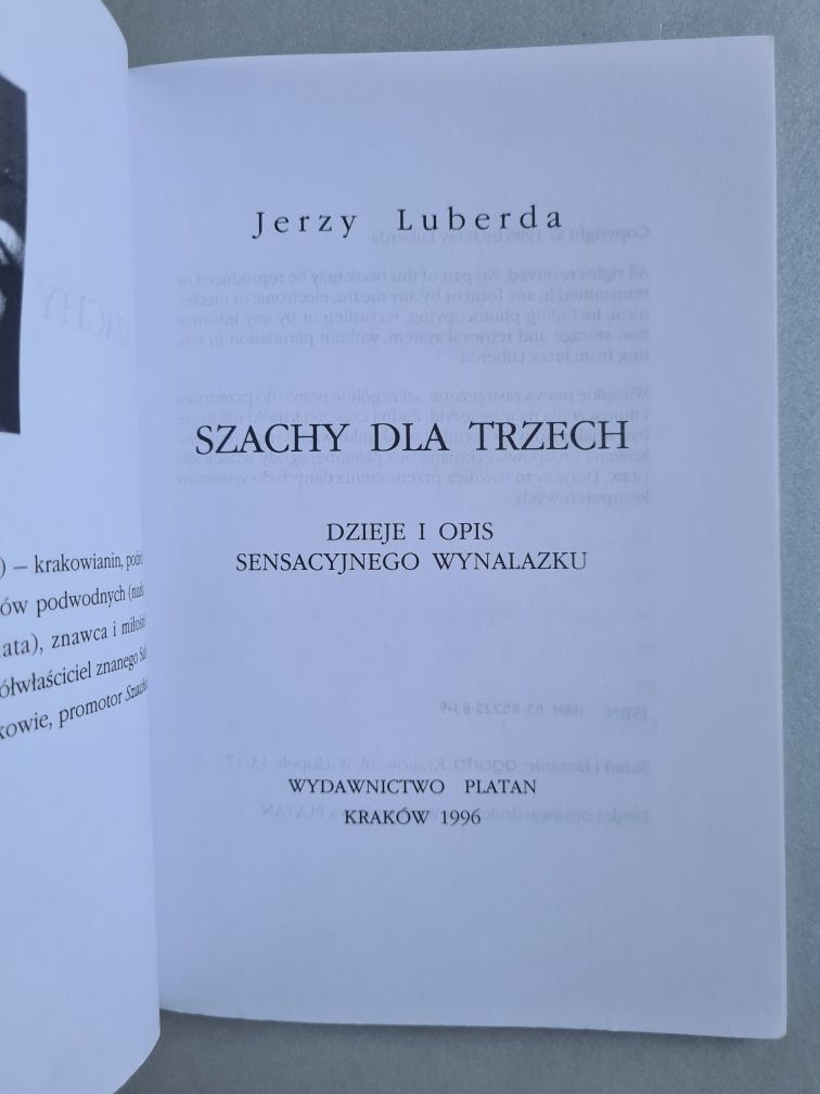 Szachy dla trzech - Jerzy Luberda