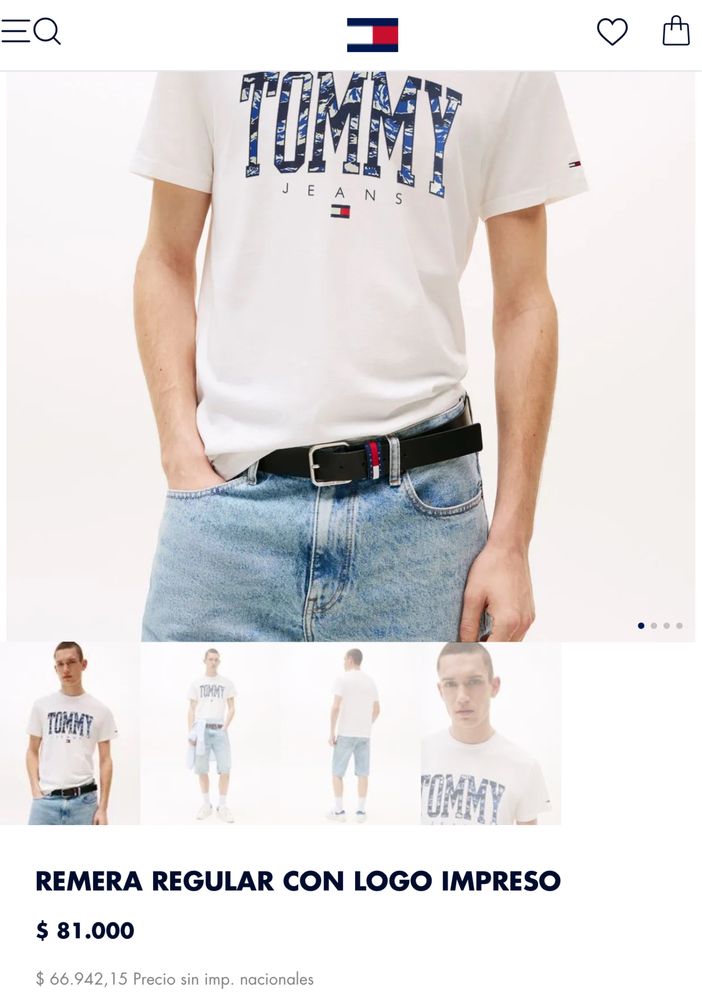 Нова чоловіча футболка Tommy Hilfiger біла з лого
