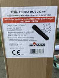 Rura prosta 1M fi 200 kominkowa