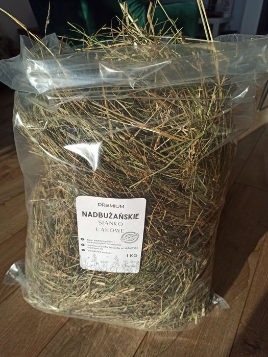 Sianko siano 1 kg łąkowe nadbużańskie dla chomika, świnki, królik