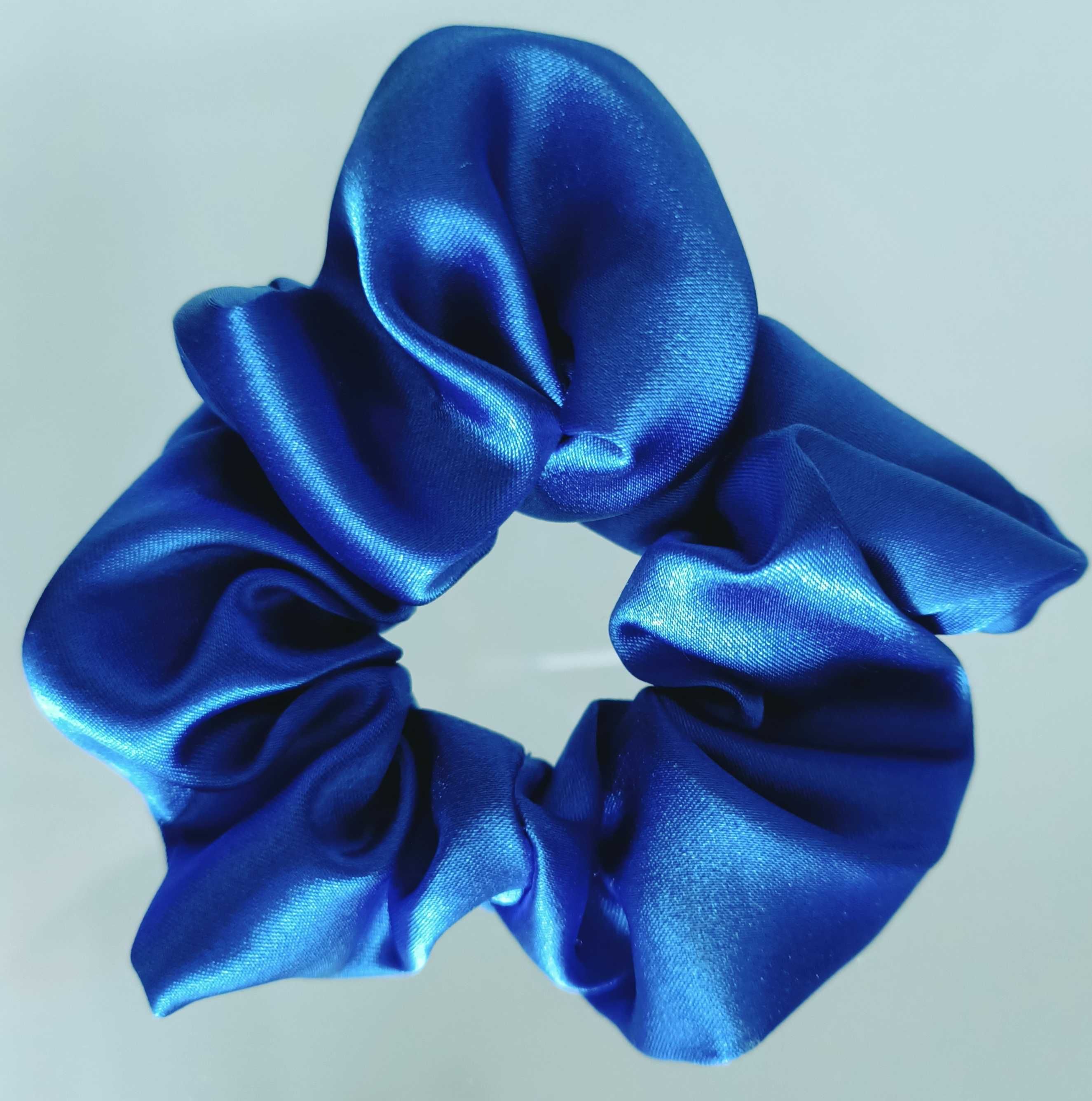 Eko Gumka Zawijka Scrunchie Błękit Handmade