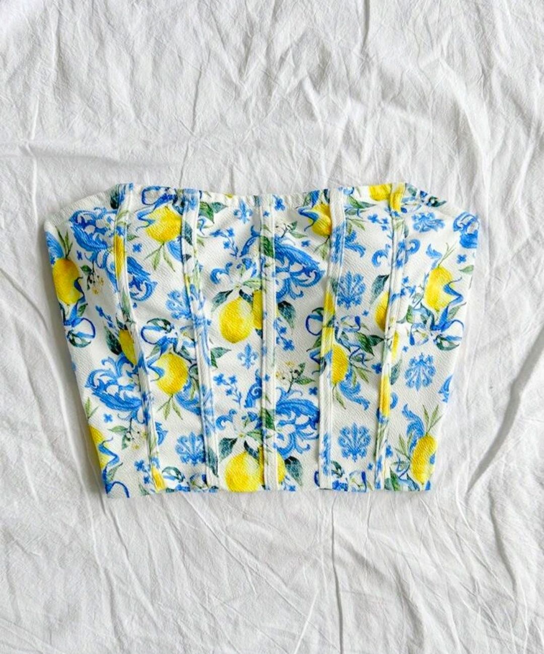 Cropp top, gorset r. M Limoncello wzór w cytryny