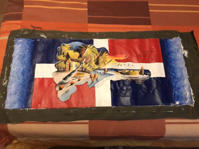 Tela da República Dominicana 75x32 cm