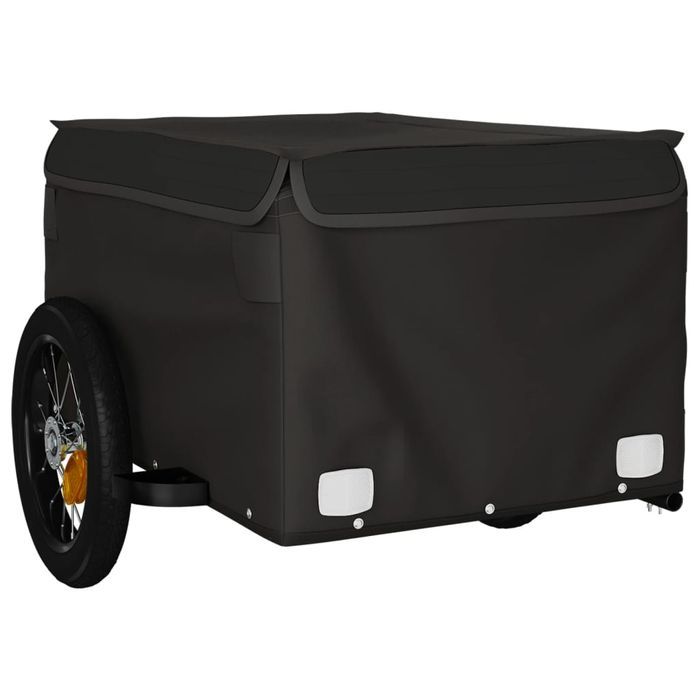 vidaXL Przyczepka rowerowa dla zwierząt, czarna, 30 kg, żelazo