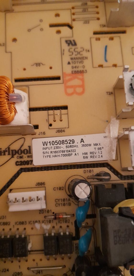 Whirlpool indukcyjna części sprawne