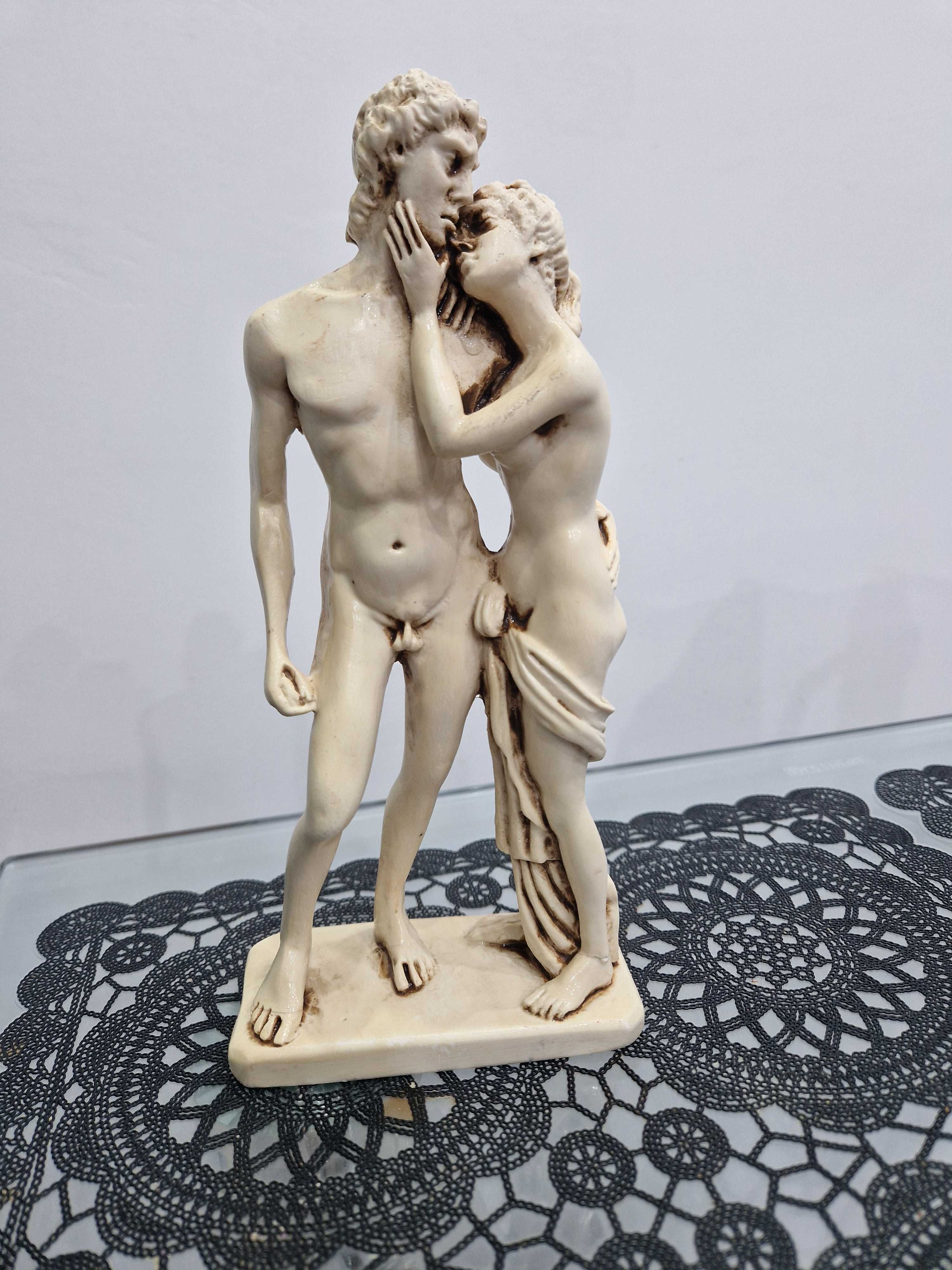 Rzeźba Alabaster cokół Marmur Wenus i Adonis według A. CANOVA h 21
