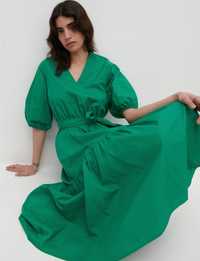 Зелена хлопкова сукня міді reserved платье миди