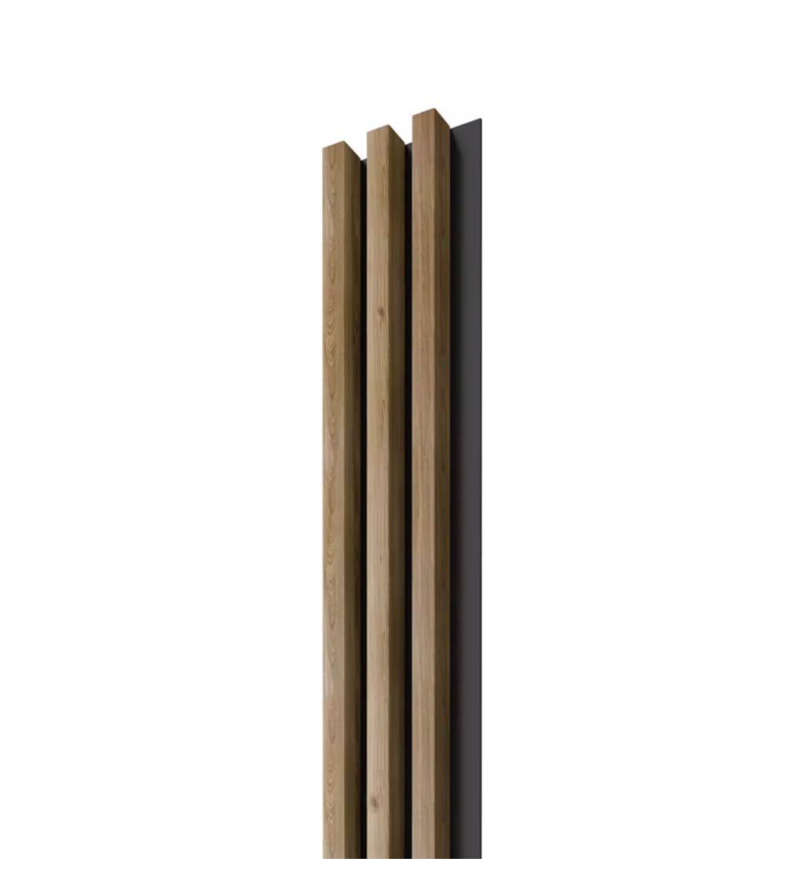 Lamele ścienne Stegu 275 x 17,6 cm czarny/dąb 3 elementy