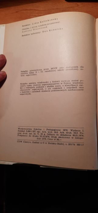 Technologia mechanizmów zegarowych Mechanizmy
