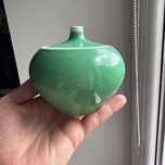 Cukiernica Zielona Porcelana VEB Porzellanfabrik Uhlstädt lata 60 te