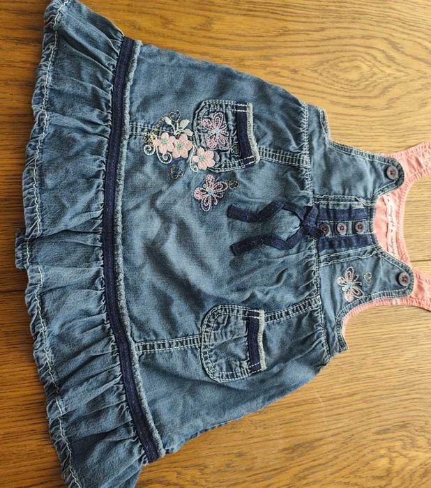 jeansowa  sukieneczka -rozm 62/68cm-MARKS & SPENCER