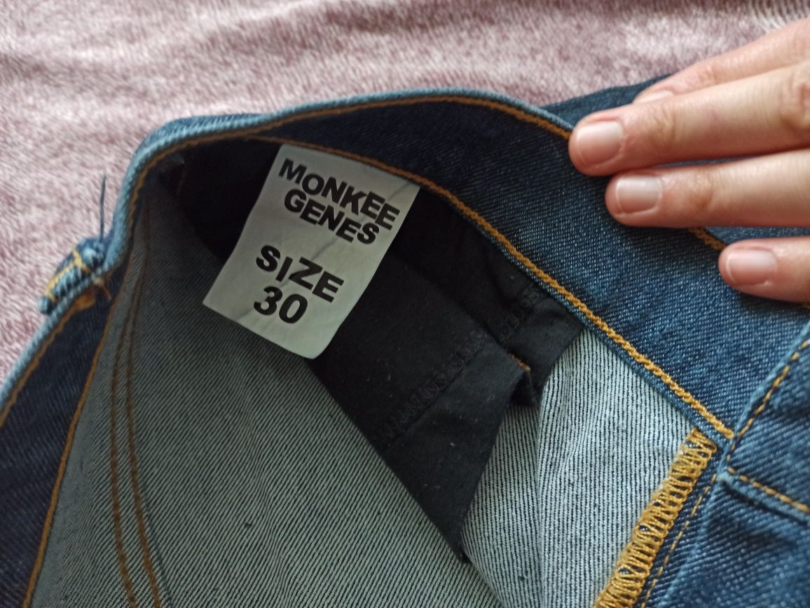 Granatowe jeansy/dżinsy skinny r. 30 XS