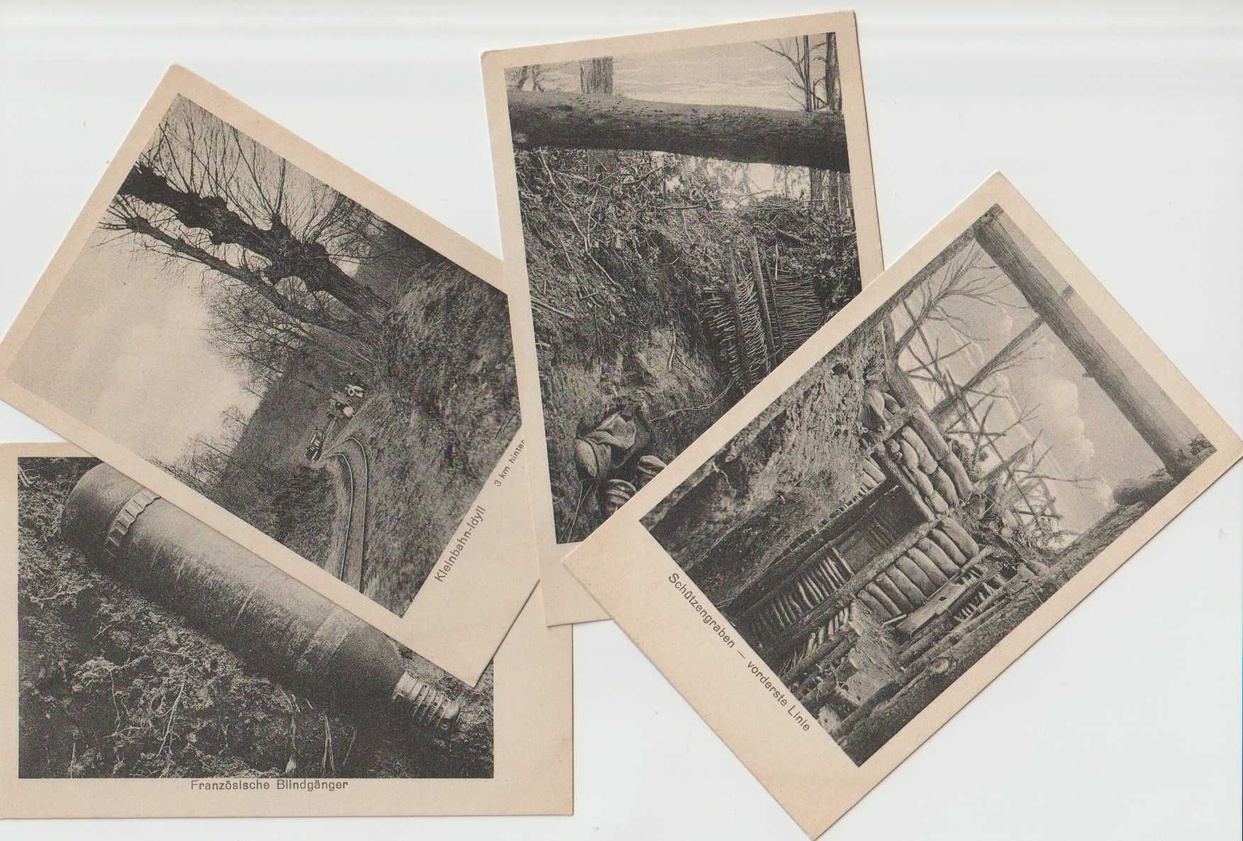 Cztery stare pocztówki z czasów I Wojny Światowej