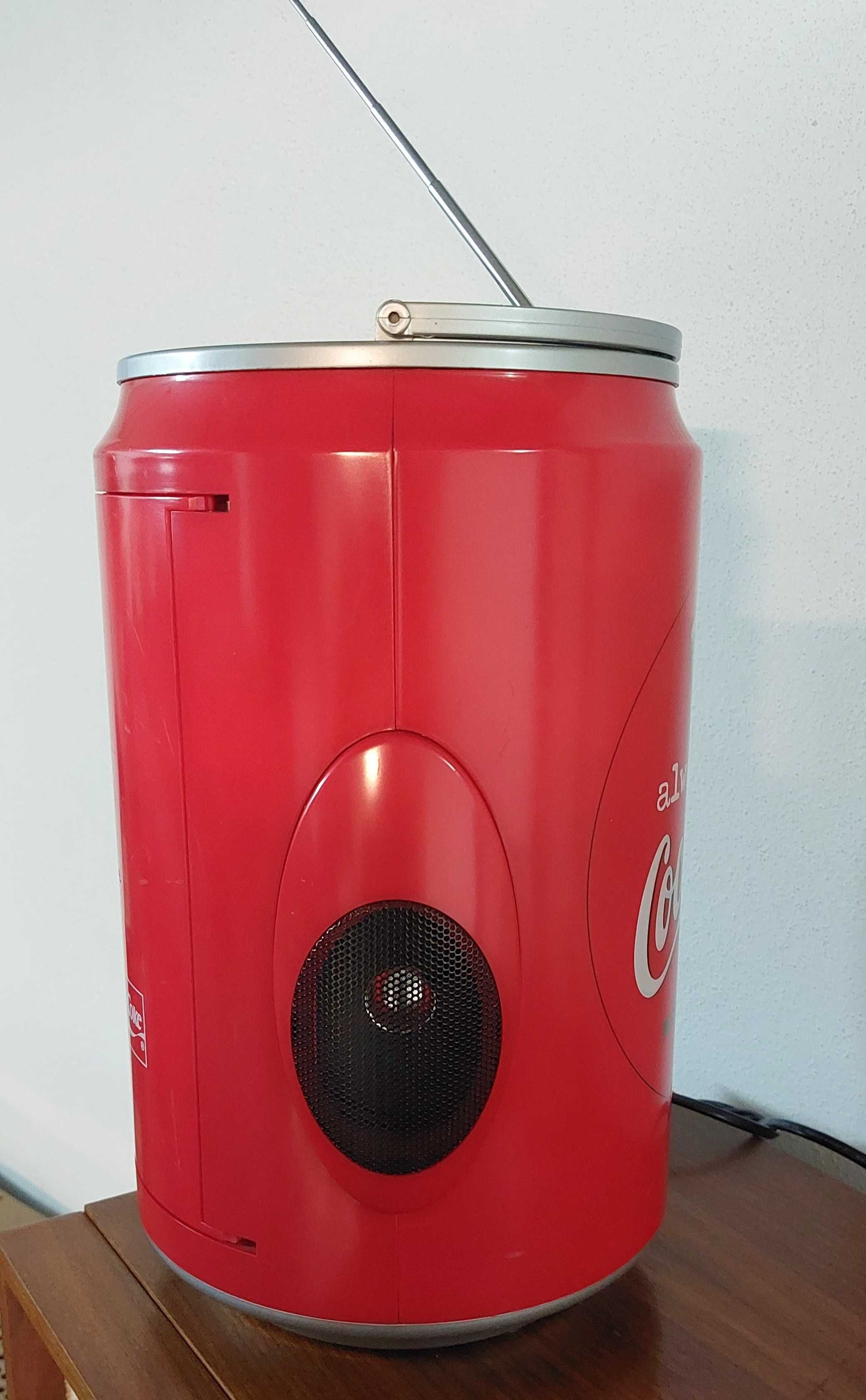 Rádio e leitor de cassetes Coca-Cola